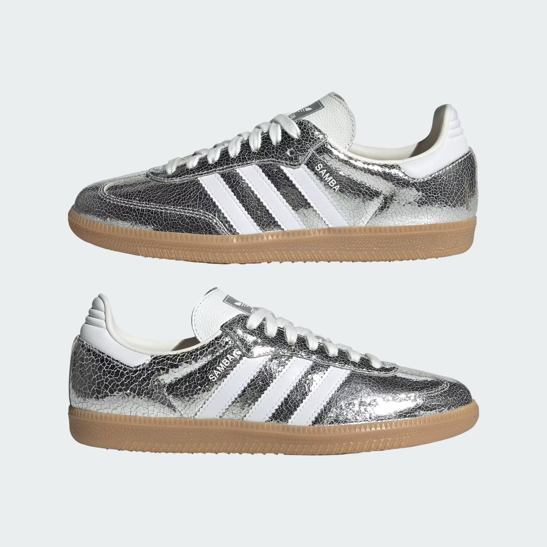 Adidas Samba OG (Argento Metallizzato / Bianco)